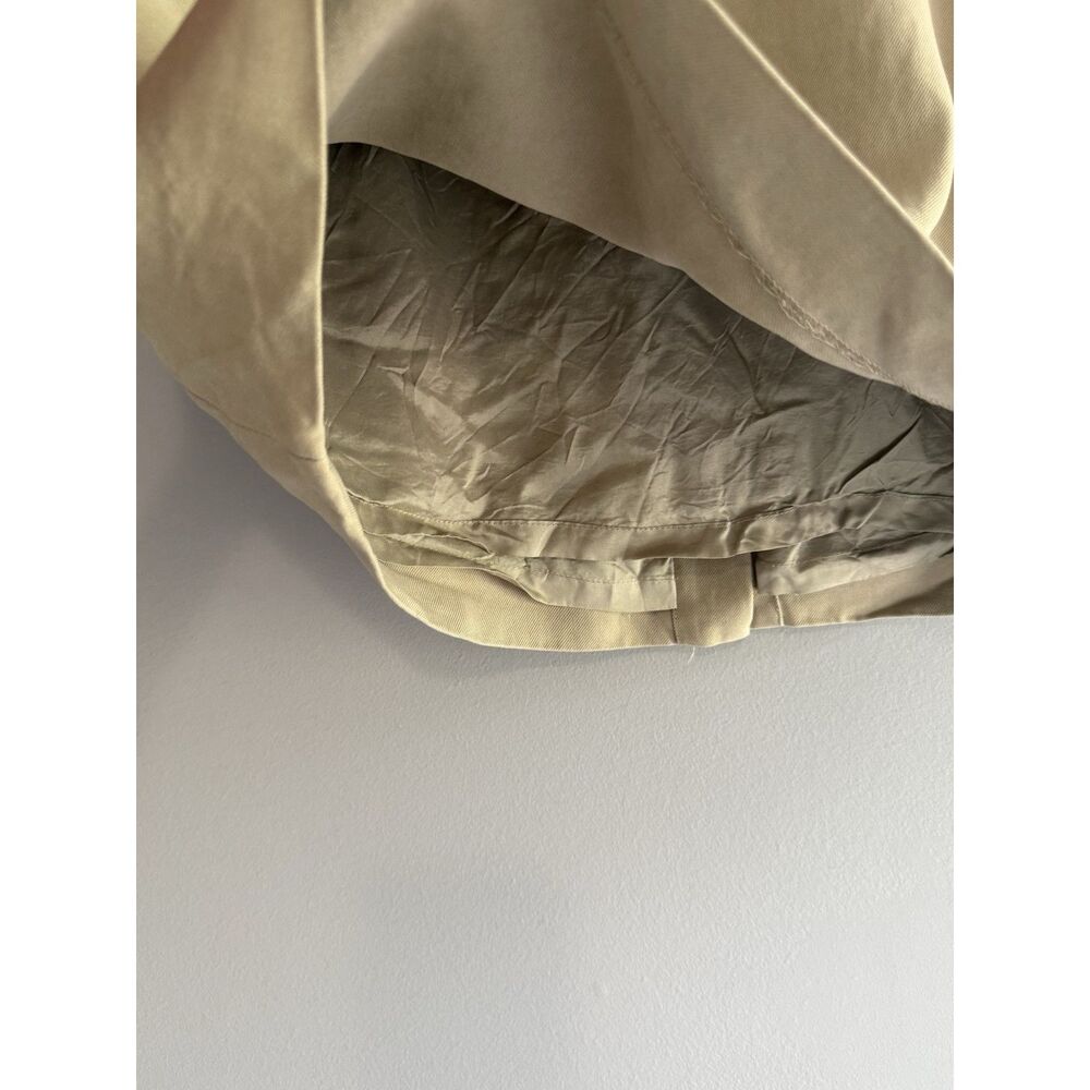 Banana Republic Y2K Khaki 100% Silk Short Mini Skirt Academia Preppy Casual Sz 6 - Picture 5 of 14